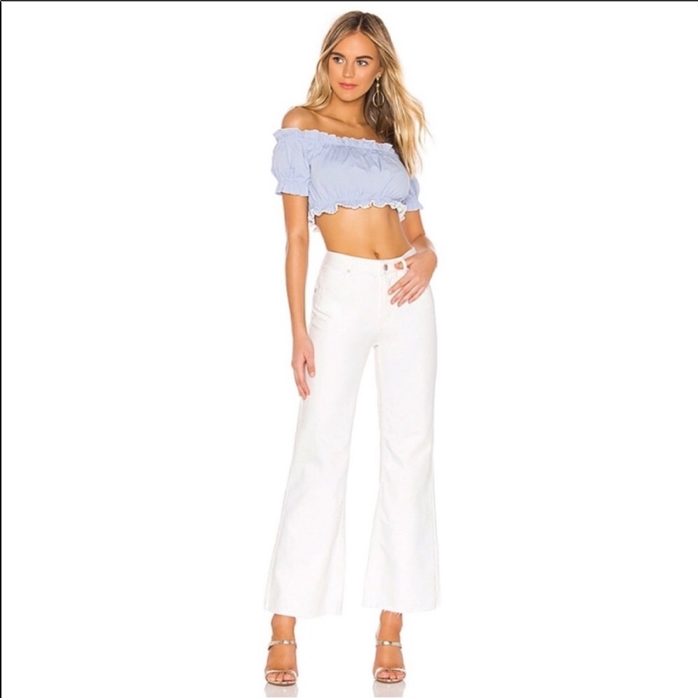 Free People straight silhouette high rise jeans